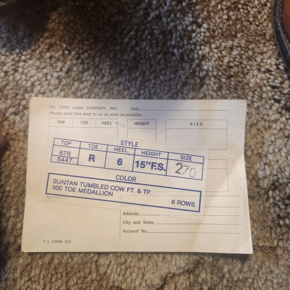 Vintage Tony Lama Brown Western Heeled Boots Size 7 - Picture 5 of 11